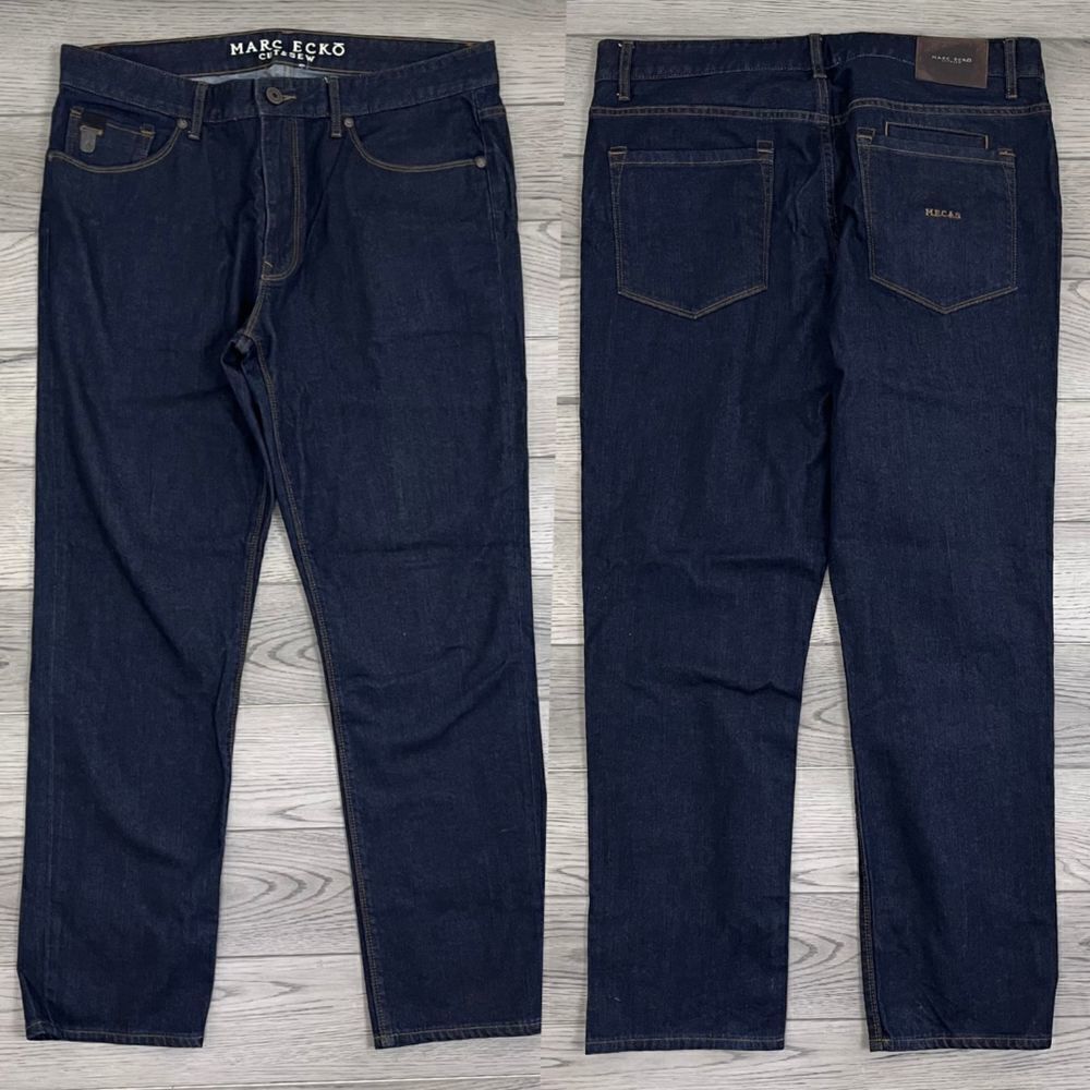 Marc Ecko Cut & Sew Men Size 36 Straight Leg Cotton Dark Wash Denim Classic Jean